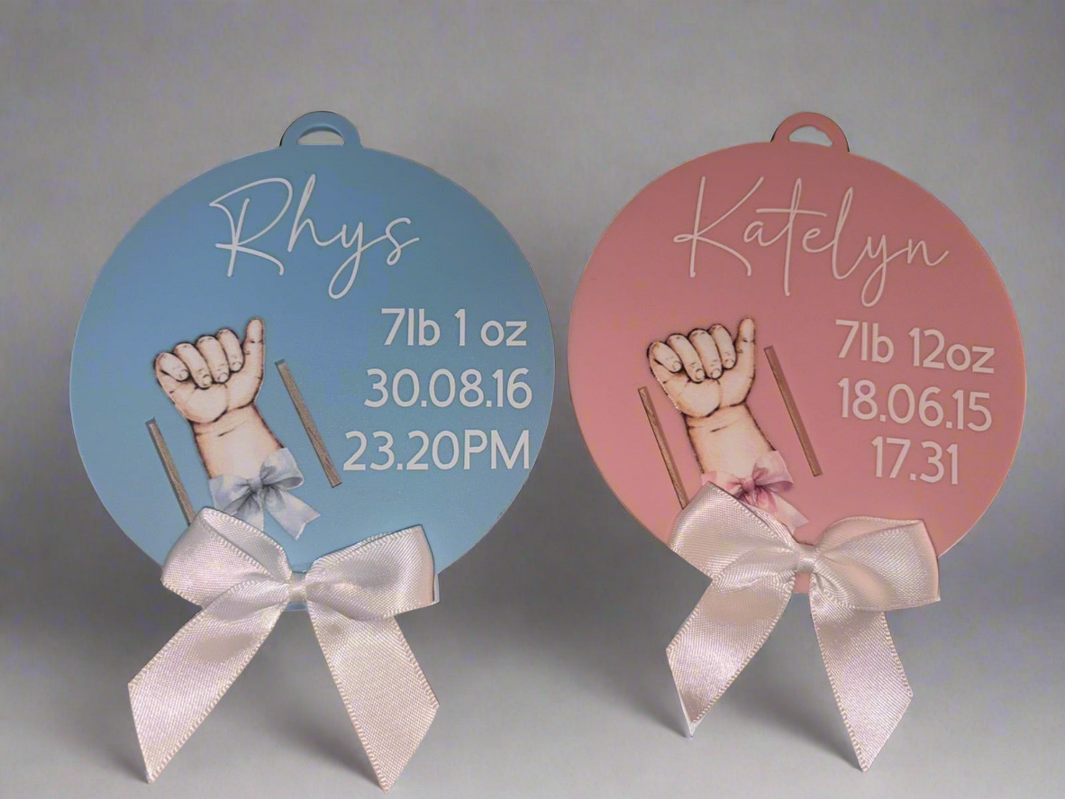 Personalised Baby Hospital Bands Holder