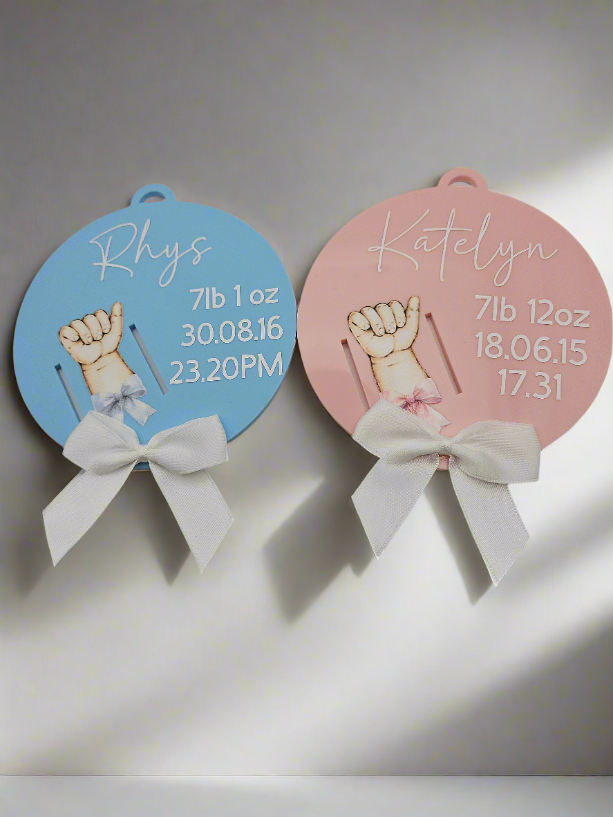 Personalised Baby Hospital Bands Holder