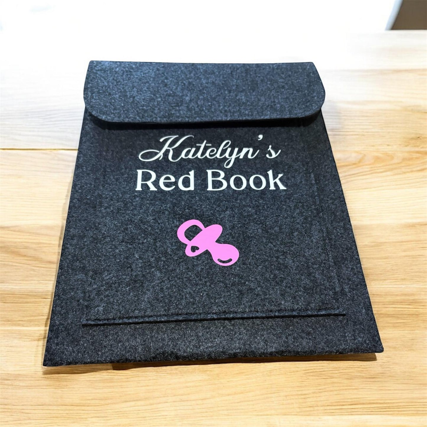 Personalised Baby's Red Book Bag