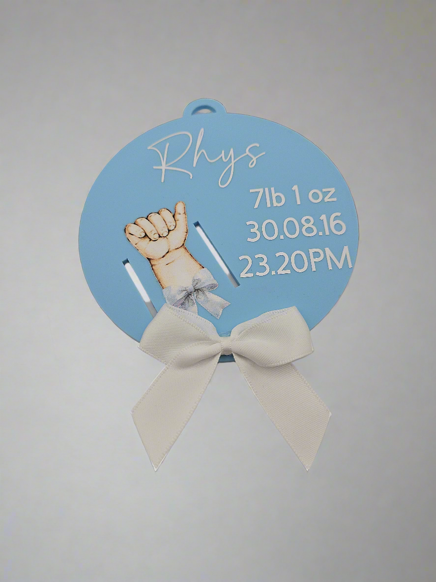 Personalised Baby Hospital Bands Holder