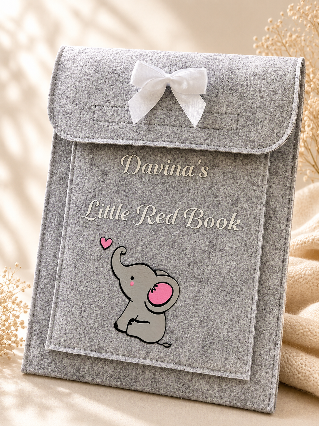 Personalised Baby's Red Book Bag