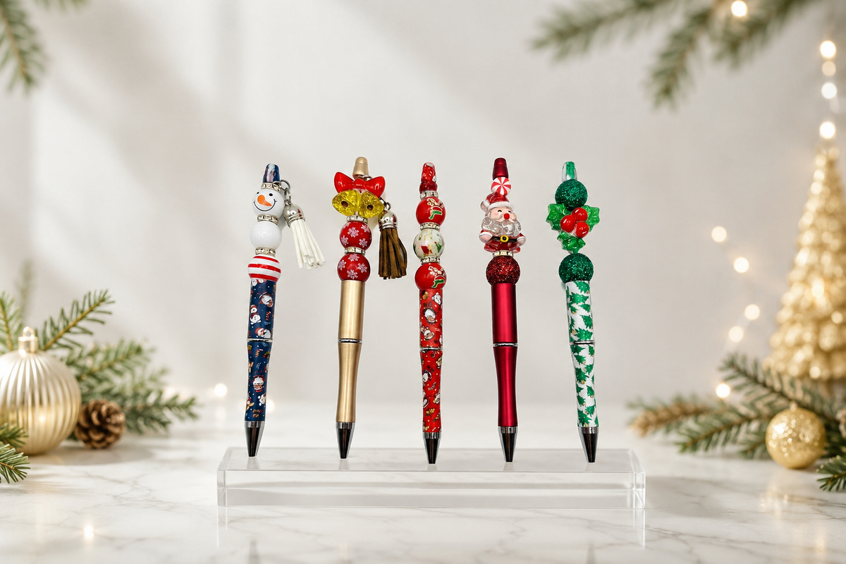 Christmas beaded pen
