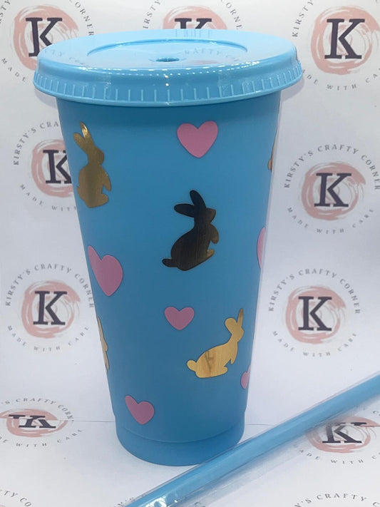 Gold bunny cold cup