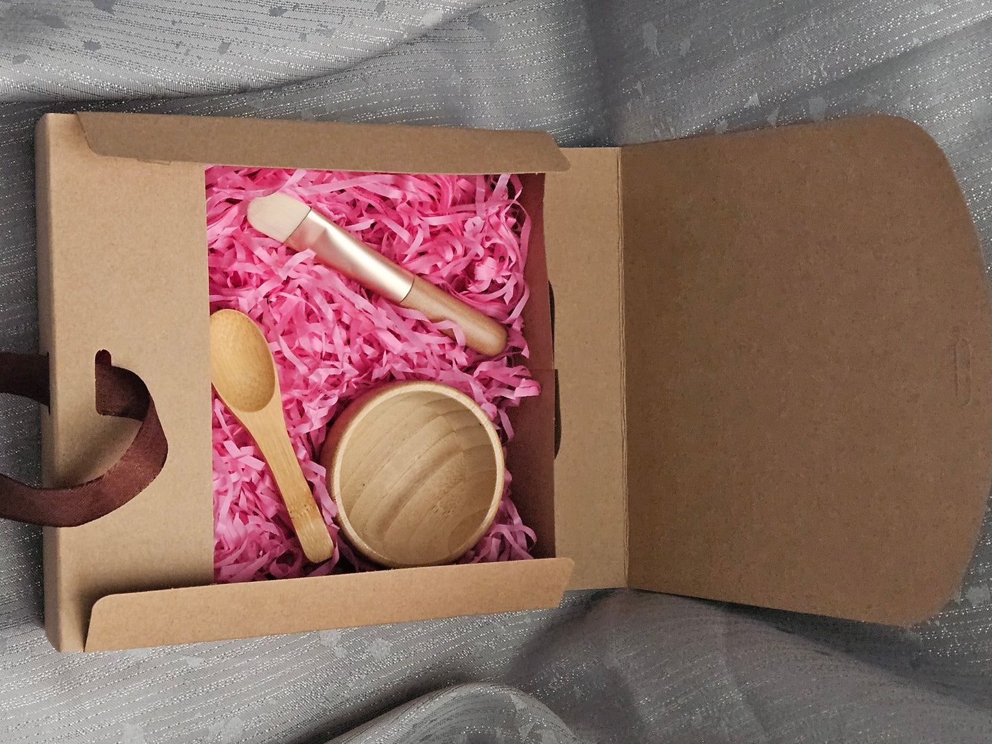 Face Mask Mixing Bowl Set With Brush & Spoon - Wooden Brush Applicator -Bamboo Skin Care Tools-Non-Toxic Face Mask Kit