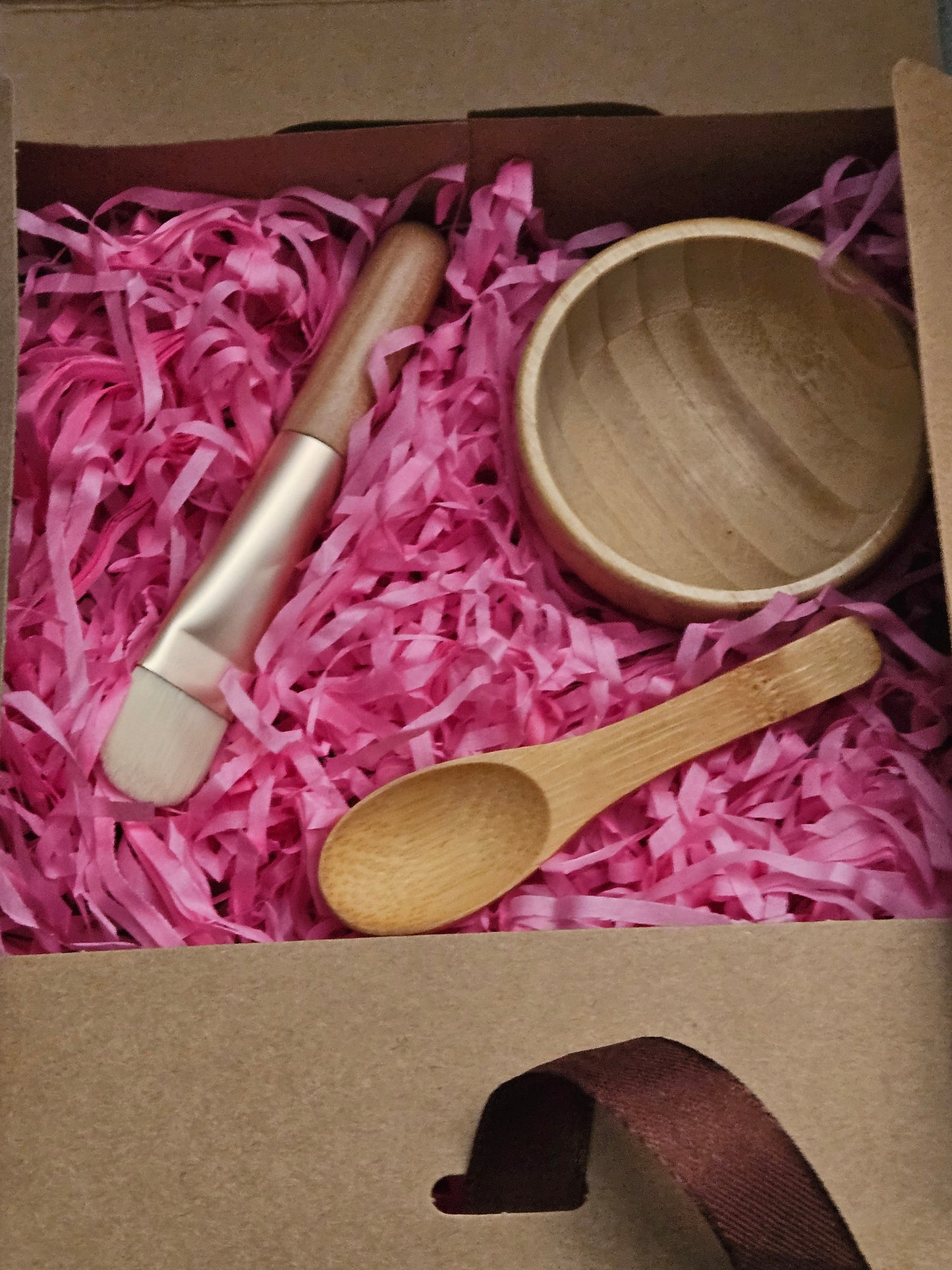 Face Mask Mixing Bowl Set With Brush & Spoon - Wooden Brush Applicator -Bamboo Skin Care Tools-Non-Toxic Face Mask Kit