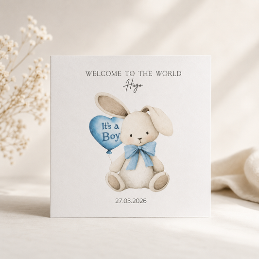 Gender Reveal Cards - Personalised - New Baby - It's a boy, It's a girl - Baby Shower  card