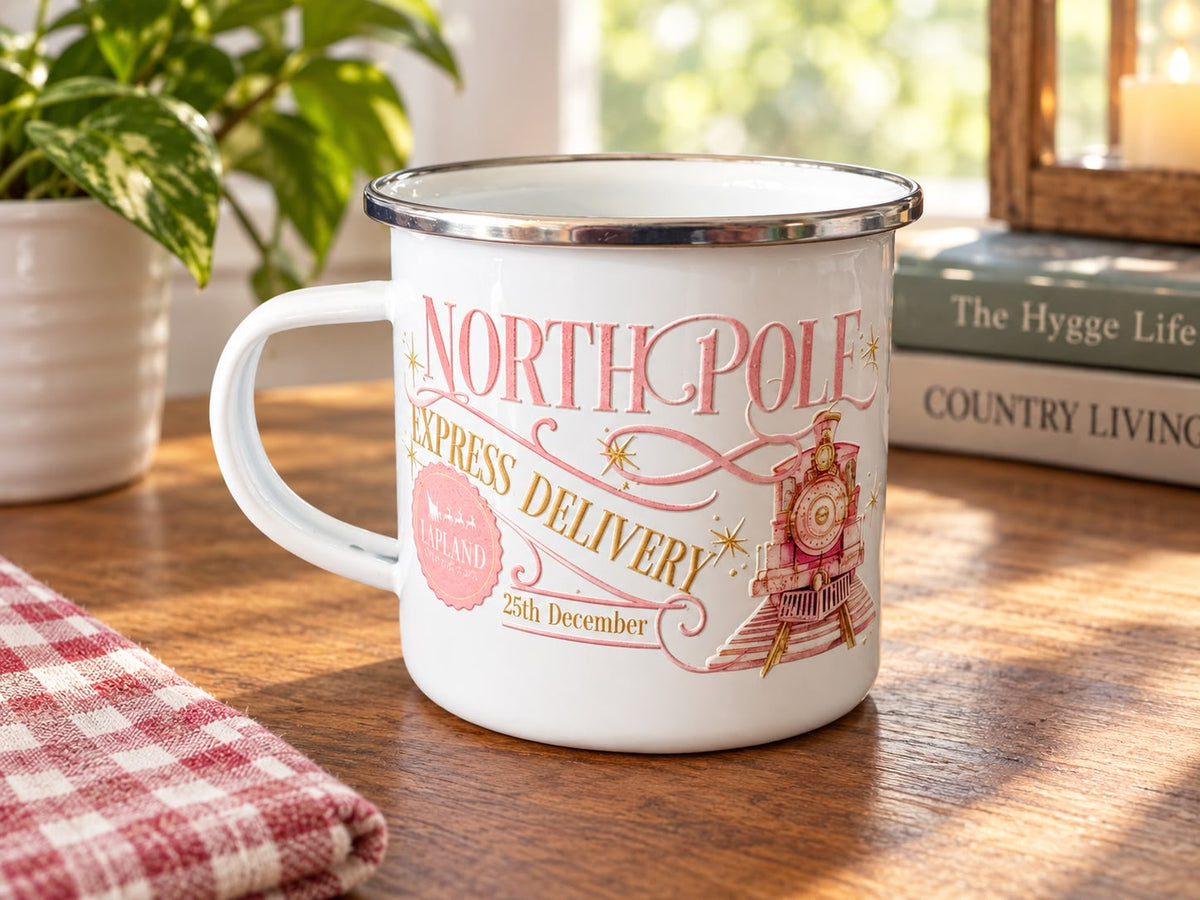 North pole 12oz Enamel Mug