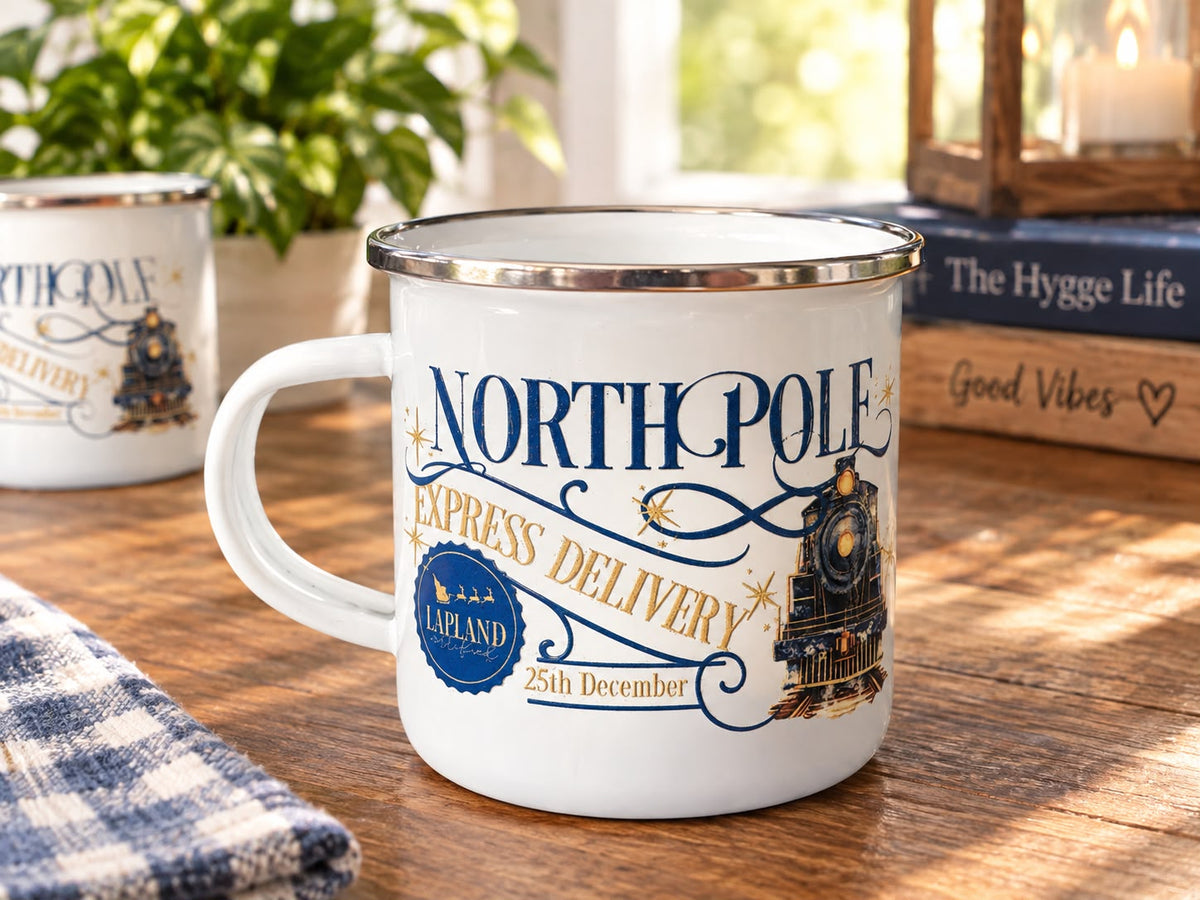 North pole 12oz Enamel Mug