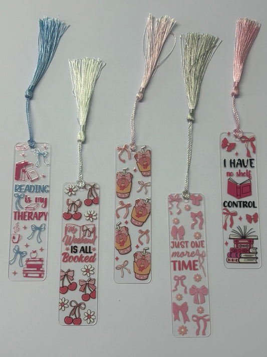 Clear Acrylic Bookmarks