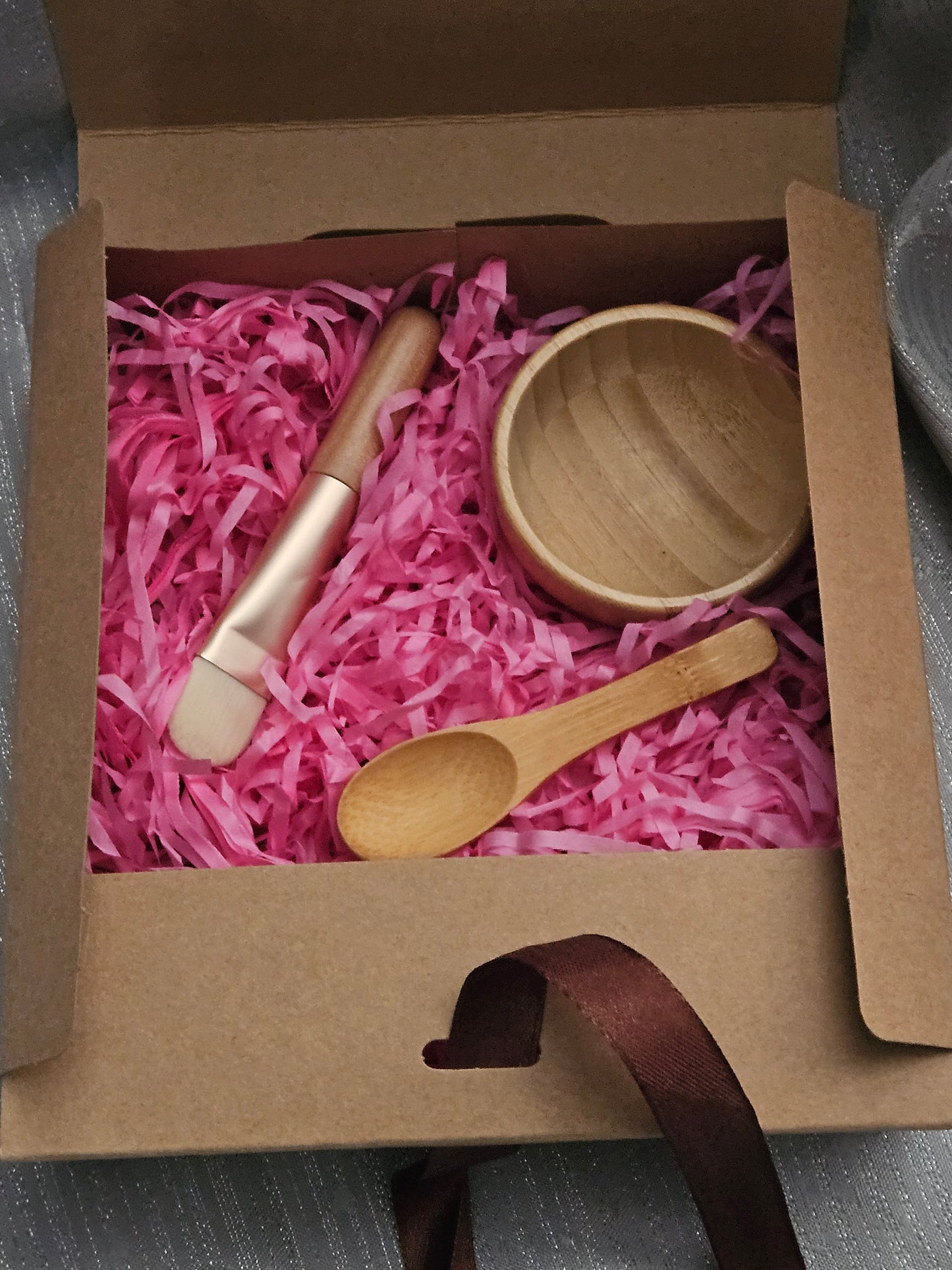 Face Mask Mixing Bowl Set With Brush & Spoon - Wooden Brush Applicator -Bamboo Skin Care Tools-Non-Toxic Face Mask Kit
